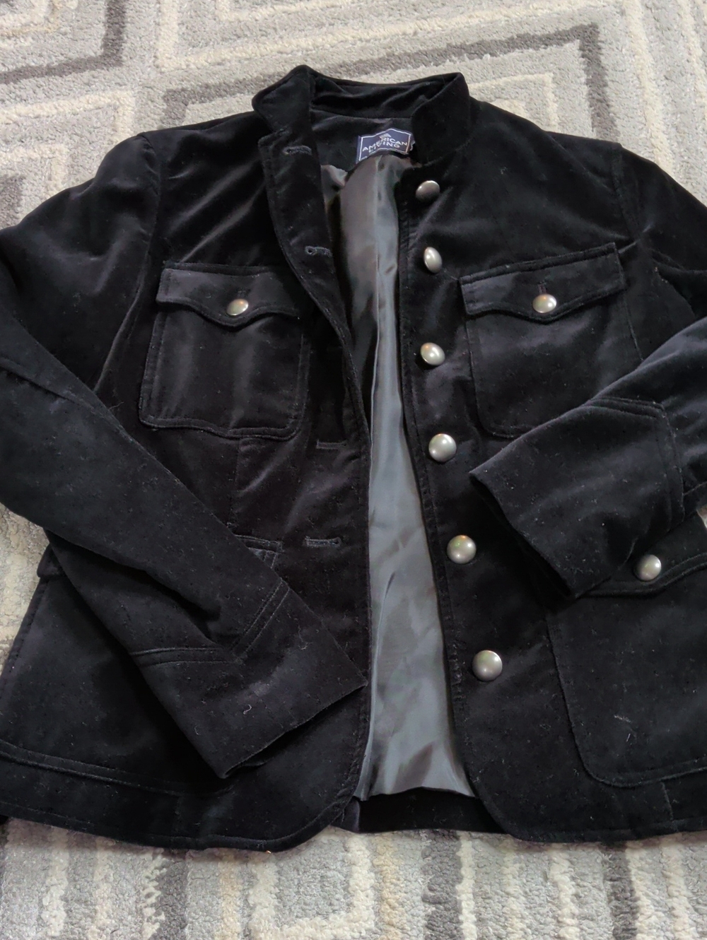 Military Style Velvet Jacket